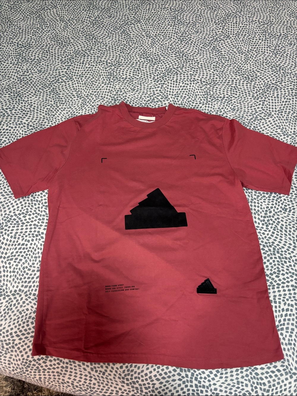 Woman’s dark pink adidas oversized Graphic Crewneck T-Shirt